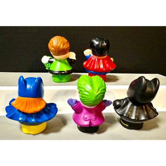 Fisher Price Little People DC Super Friends Hero Figure Lot of 5 Batman Superman - Picture 4 of 4